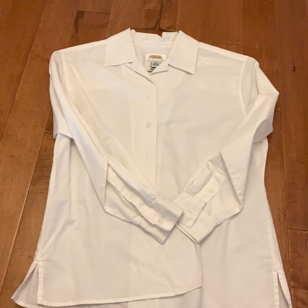 Talbots Petite Womens White Button Down Shirt 6P - Picture 4 of 4